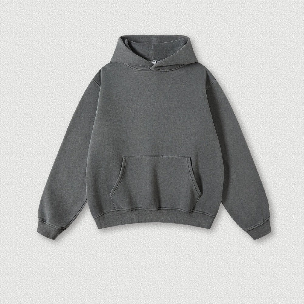 355G Washed Fleece Hoodie