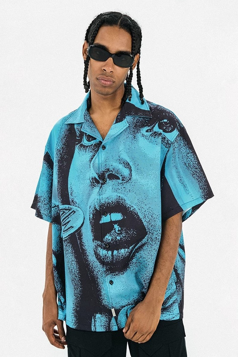 Vintage Print Cuban Shirt