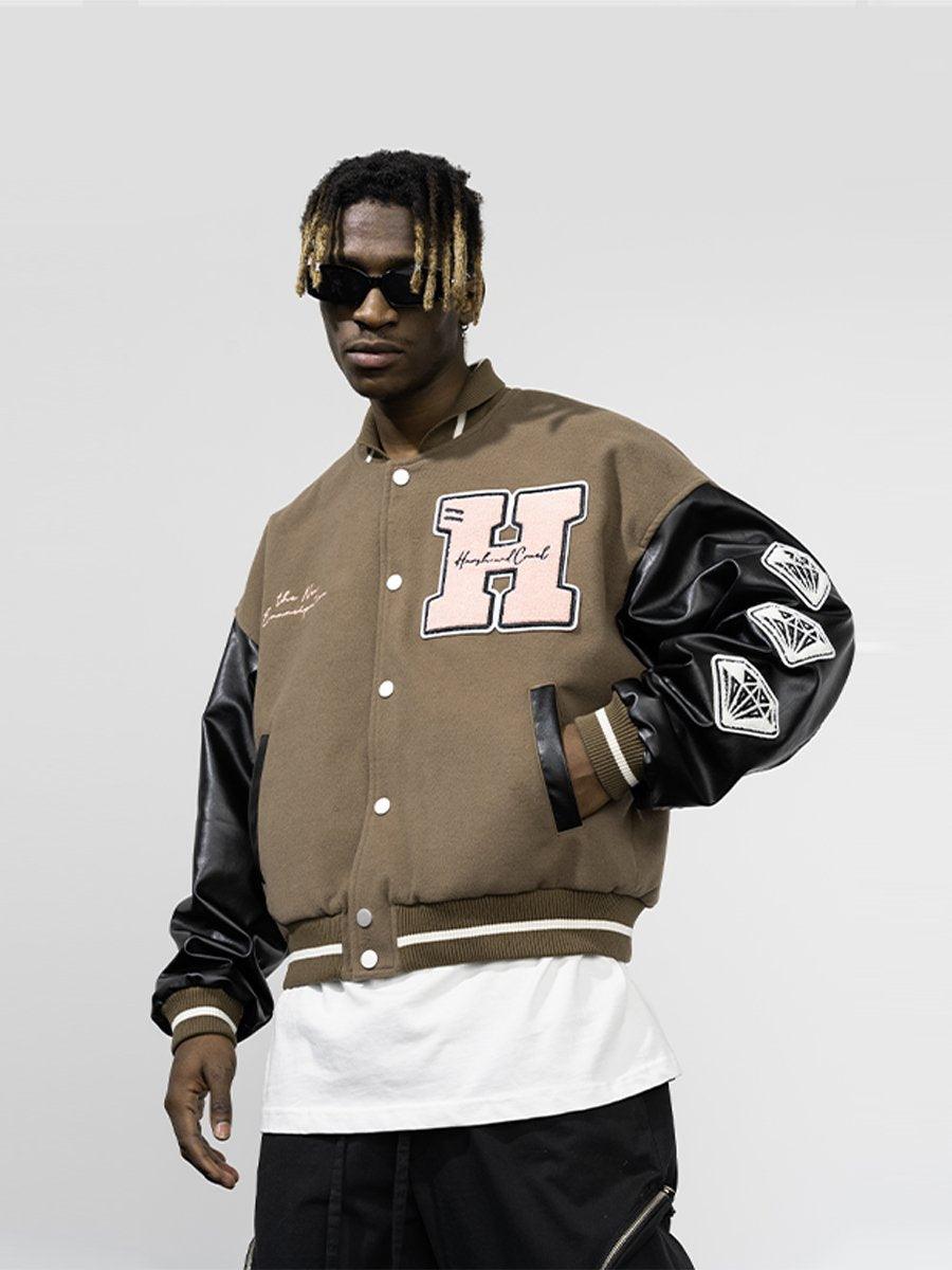 New Century Embroidered Varsity Jacket