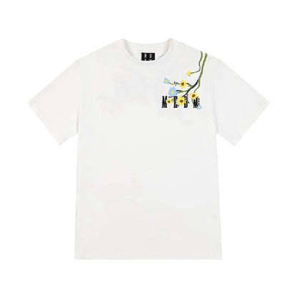 Embroidered Flowers Logo Tee