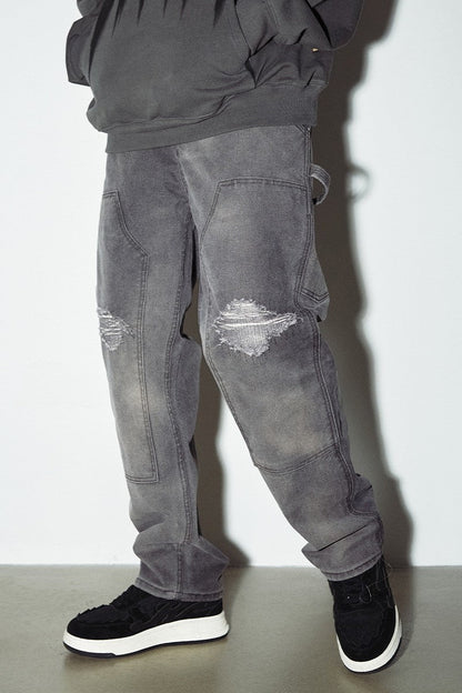 RMY Distressed Patch Washed Trousers