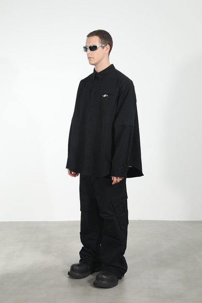 Detachable Sleeves Loose Shirt