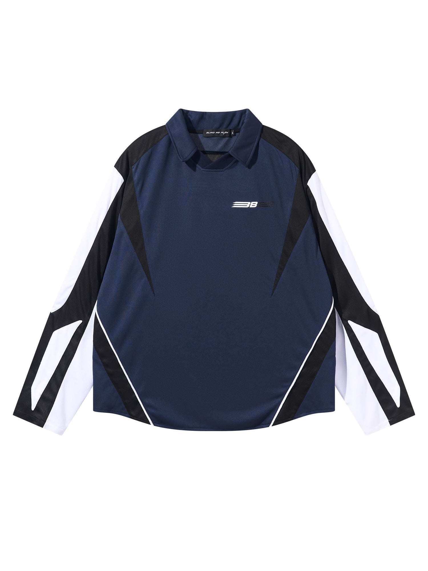 Color Block L/S Polo Shirt