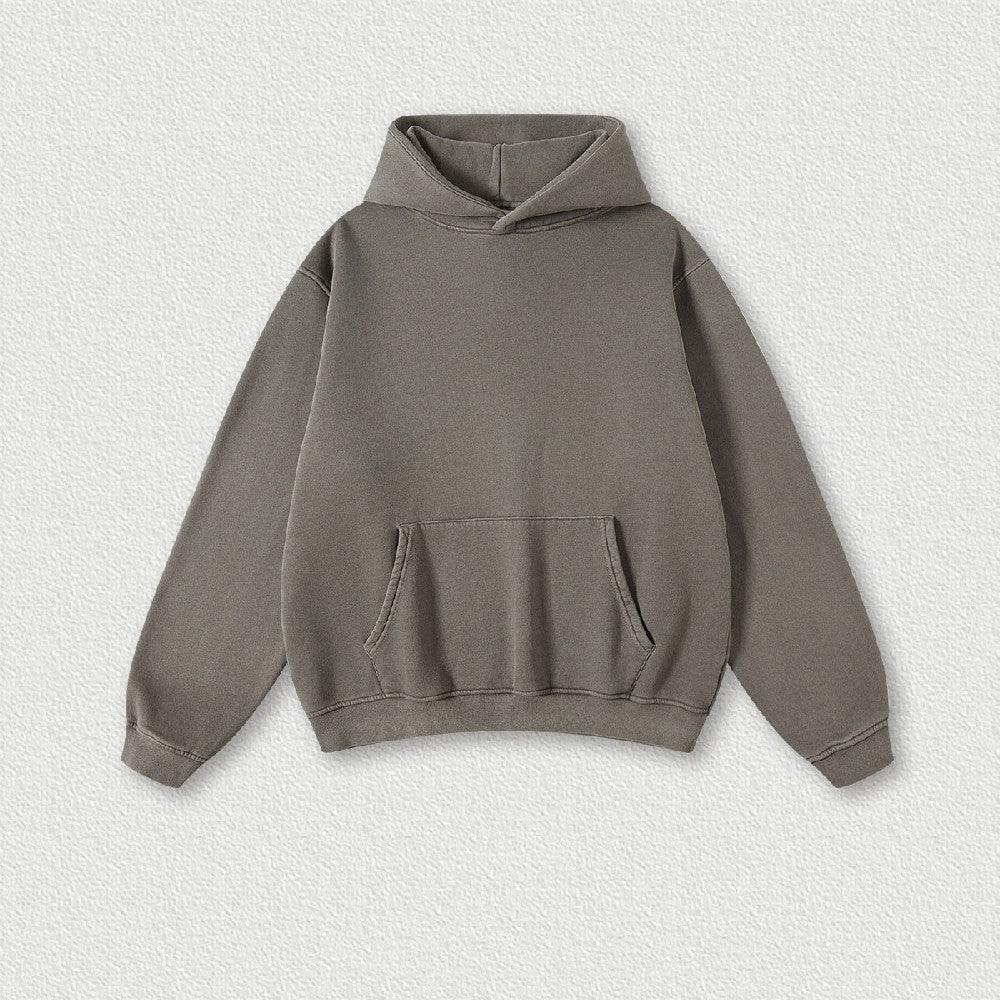 355G Washed Fleece Hoodie