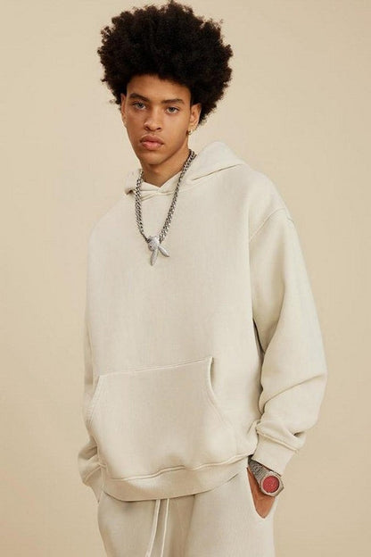 355G Washed Fleece Hoodie