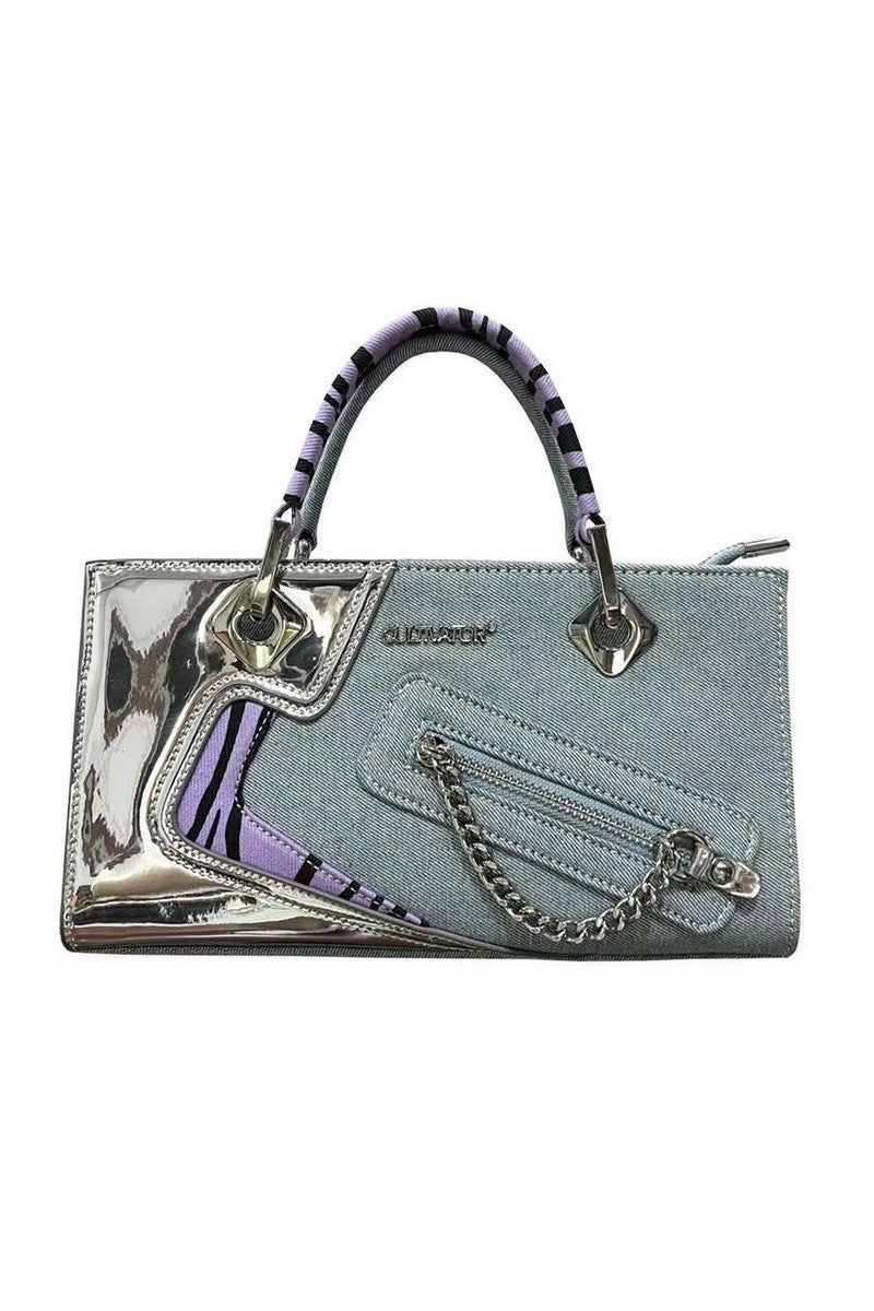 Zebra Chromed Handbag