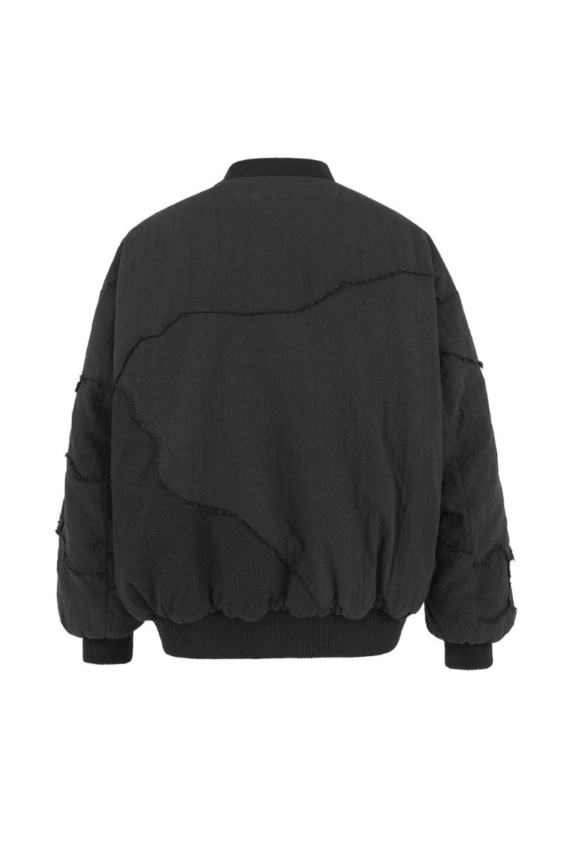 Logo Embroidered Stitched Bomber Jacket