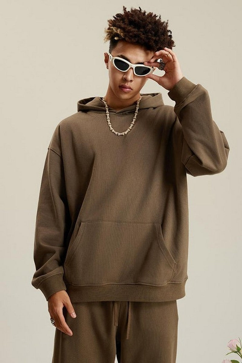 445G Solid Basic Hoodie