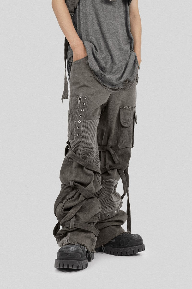 Dirty Washed Cargo Trousers